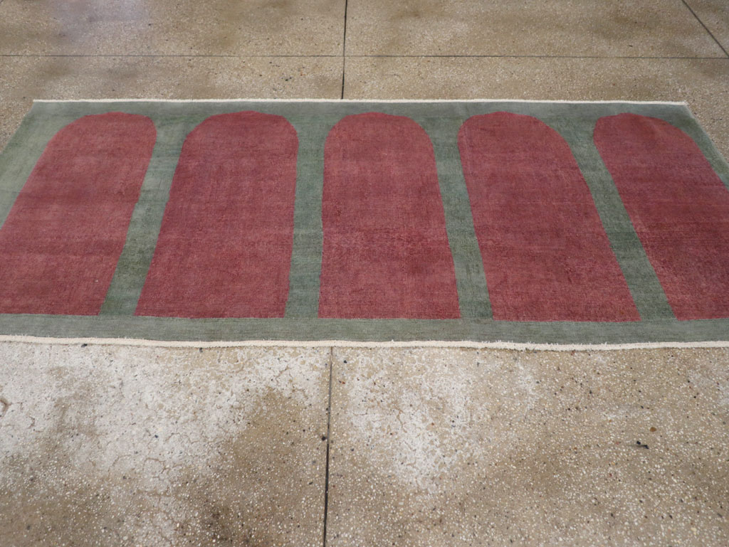 Vintage Turkish Art Deco Style Rug, No.31515 - Gsblank