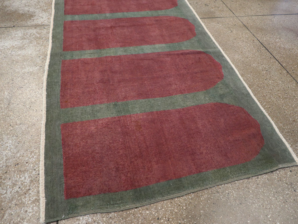 Vintage Turkish Art Deco Style Rug, No.31515 - Gsblank