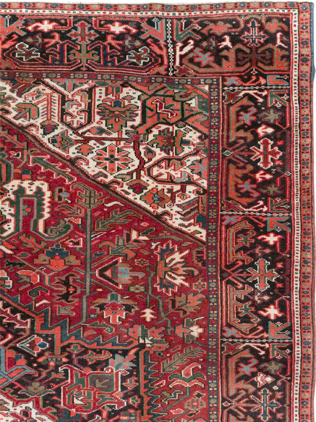 Vintage Persian Heriz Small Room Size Carpet, No.31519 - Gsblank