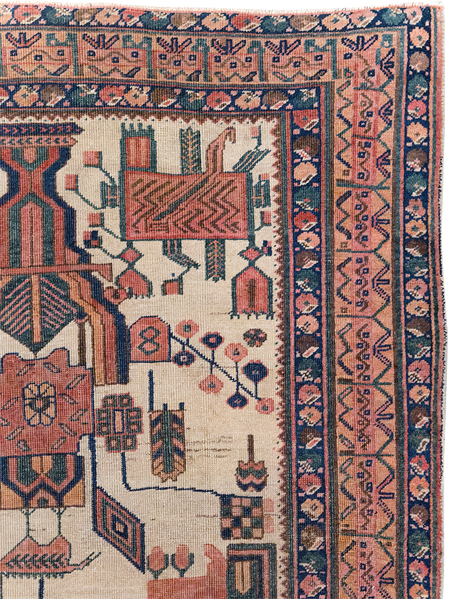 Antique Persian Afshar Rug, No.31521 - Gsblank