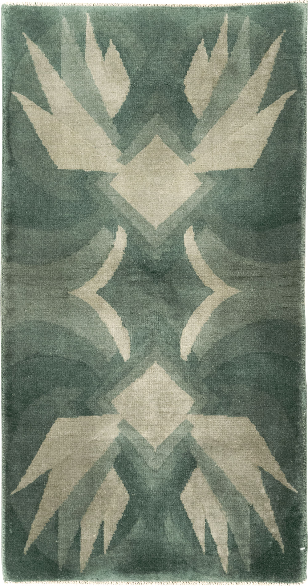 Vintage Chinese Art Deco Throw Rug, No.31525 - Gsblank