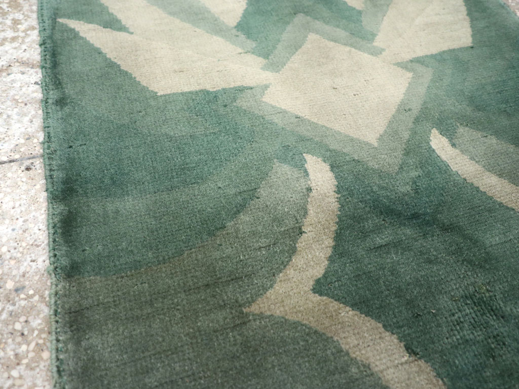 Vintage Chinese Art Deco Throw Rug, No.31525 - Gsblank