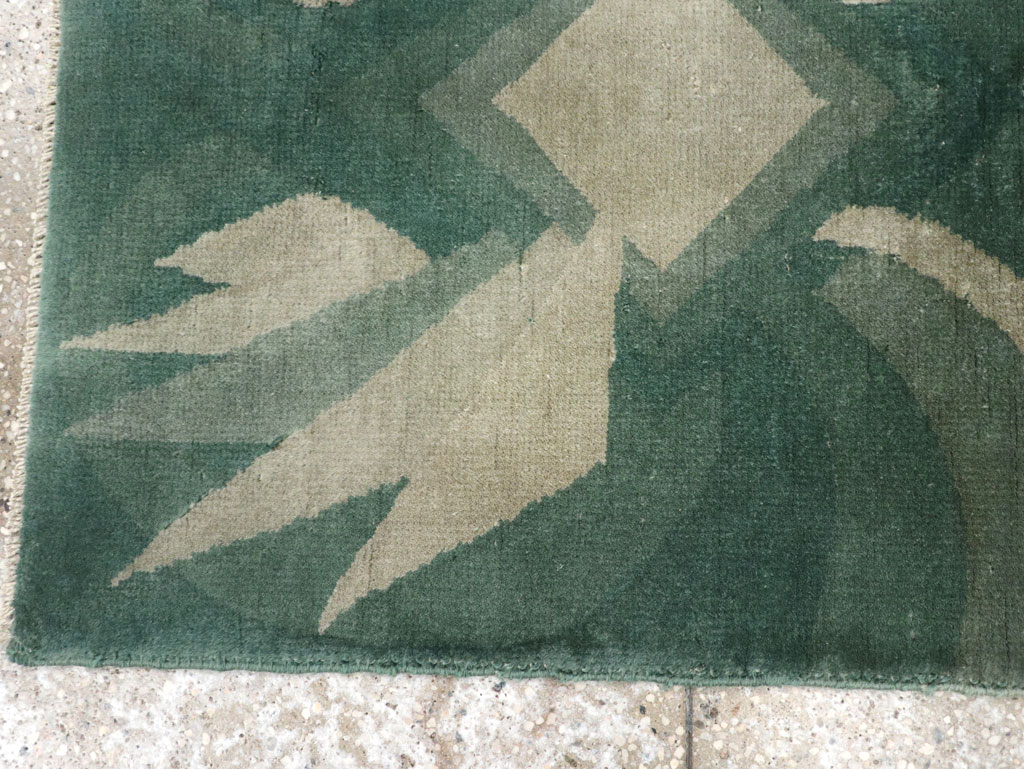 Vintage Chinese Art Deco Throw Rug, No.31525 - Gsblank