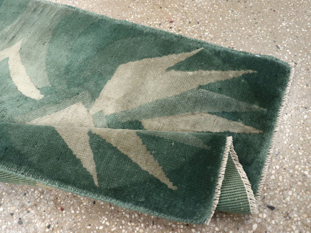 Vintage Chinese Art Deco Throw Rug, No.31525 - Gsblank