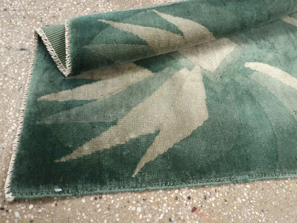 Vintage Chinese Art Deco Throw Rug, No.31525 - Gsblank