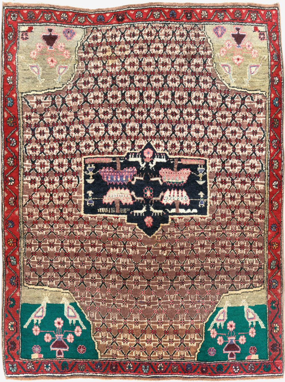 Vintage Hamadan Pictorial Rug, No.31527 - Gsblank