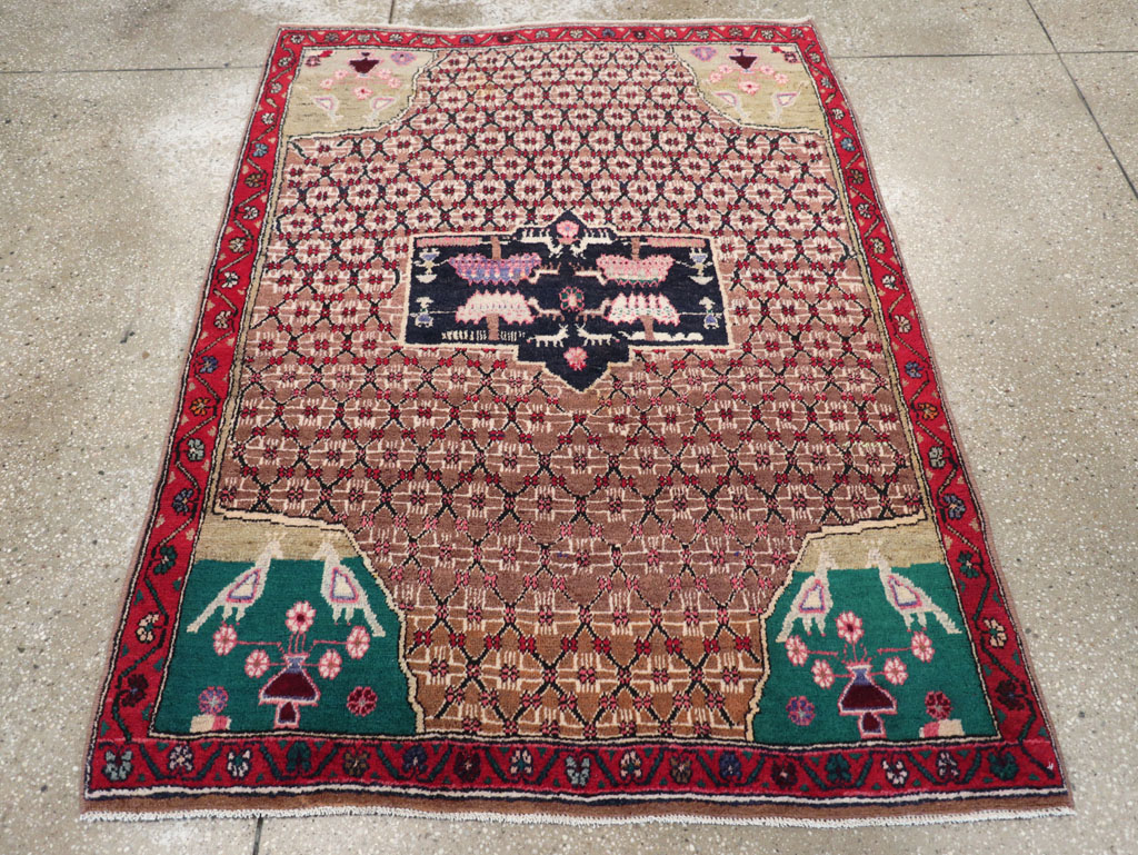 Vintage Hamadan Pictorial Rug, No.31527 - Gsblank