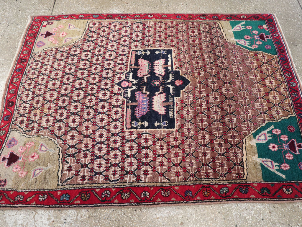 Vintage Hamadan Pictorial Rug, No.31527 - Gsblank