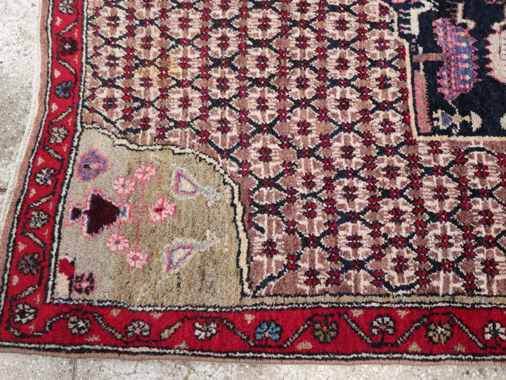 Vintage Hamadan Pictorial Rug, No.31527 - Gsblank