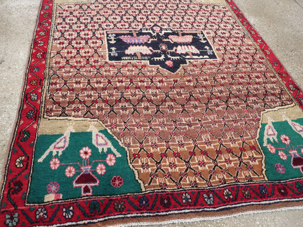 Vintage Hamadan Pictorial Rug, No.31527 - Gsblank