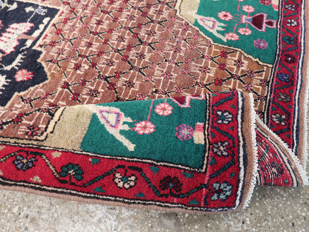 Vintage Hamadan Pictorial Rug, No.31527 - Gsblank