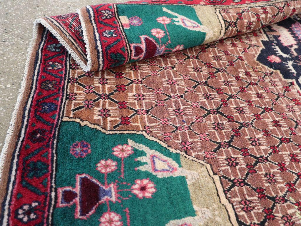 Vintage Hamadan Pictorial Rug, No.31527 - Gsblank