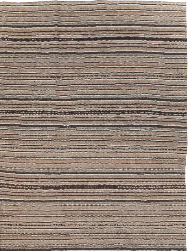 Vintage Turkish Flatweave Kilim Room Size Carpet, No.31530 - Gsblank