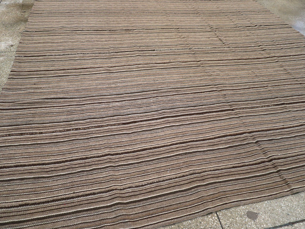 Vintage Turkish Flatweave Kilim Room Size Carpet, No.31530 - Gsblank