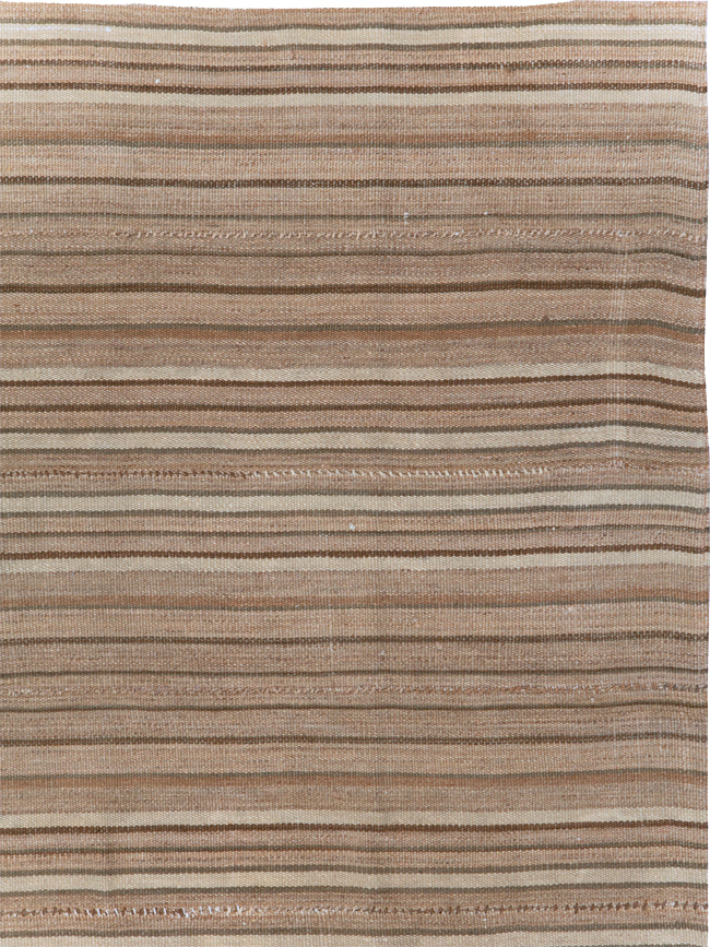 Vintage Turkish Flatweave Kilim Accent Carpet, No.31532 - Gsblank