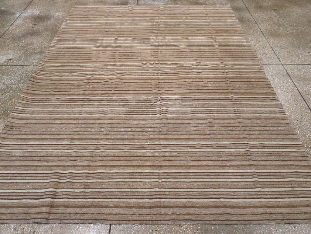 Vintage Persian Flatweave Kilim Accent Carpet, No.31532 - Gsblank