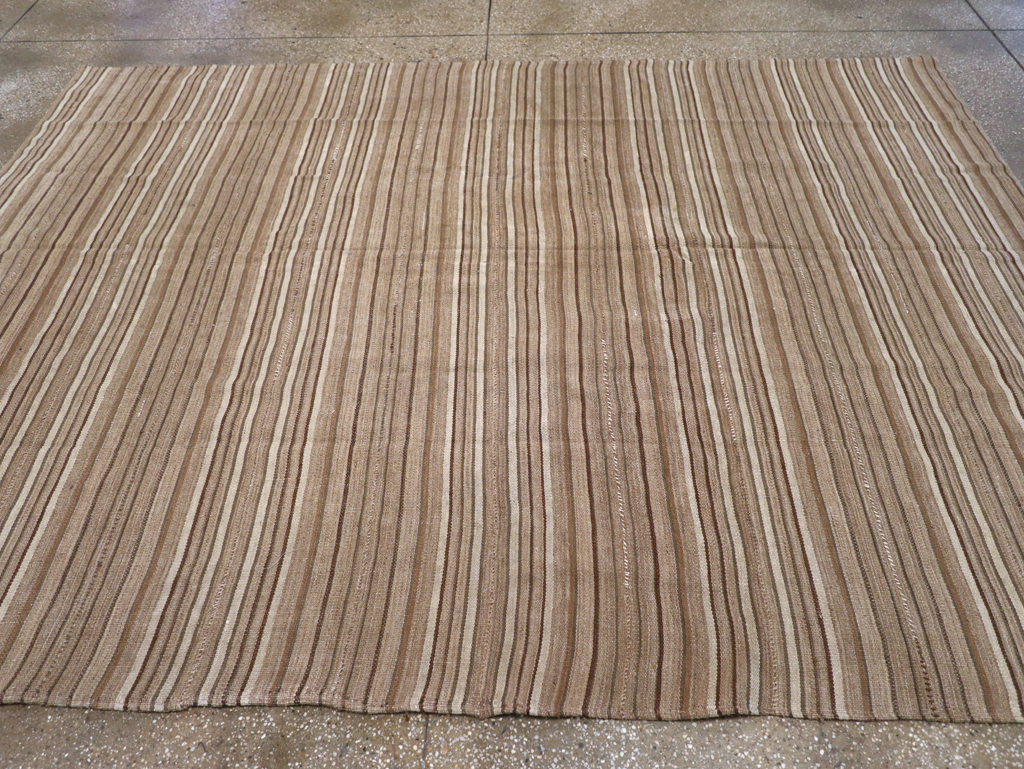 Vintage Persian Flatweave Kilim Accent Carpet, No.31532 - Gsblank