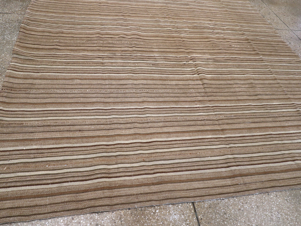 Vintage Persian Flatweave Kilim Accent Carpet, No.31532 - Gsblank