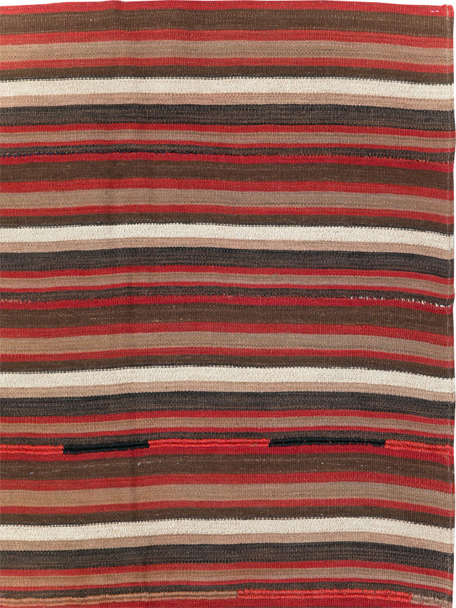 Vintage Turkish Flatweave Kilim Accent Carpet, No.31533 - Gsblank