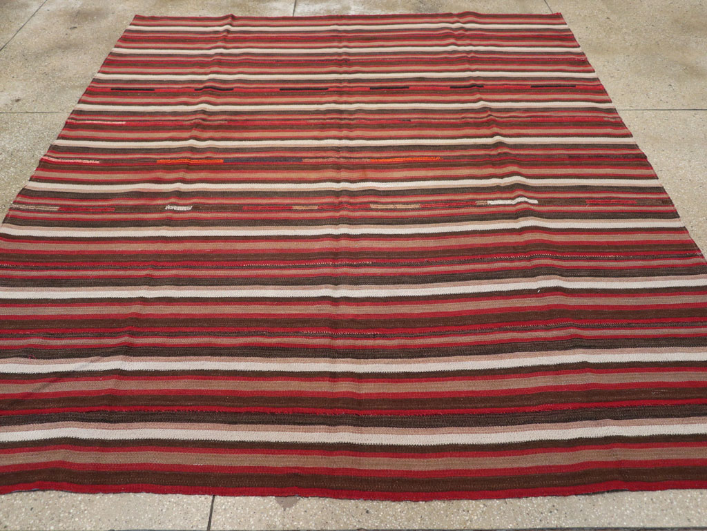 Vintage Turkish Flatweave Kilim Accent Carpet, No.31533 - Gsblank