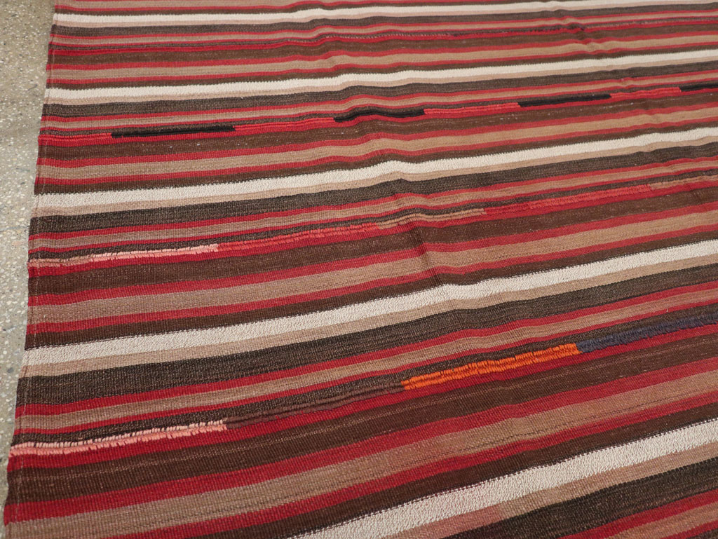 Vintage Turkish Flatweave Kilim Accent Carpet, No.31533 - Gsblank