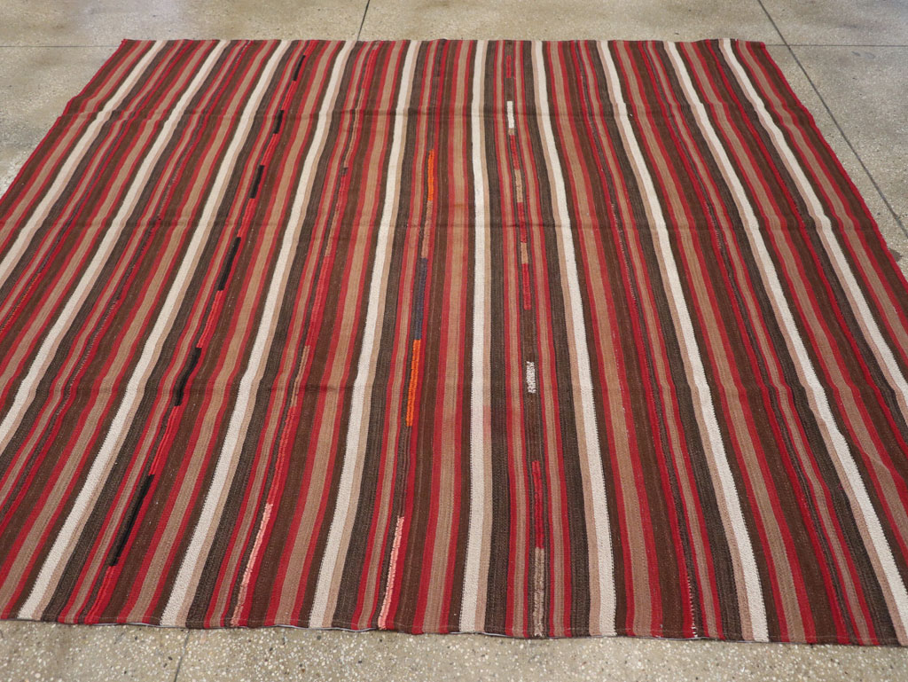 Vintage Turkish Flatweave Kilim Accent Carpet, No.31533 - Gsblank