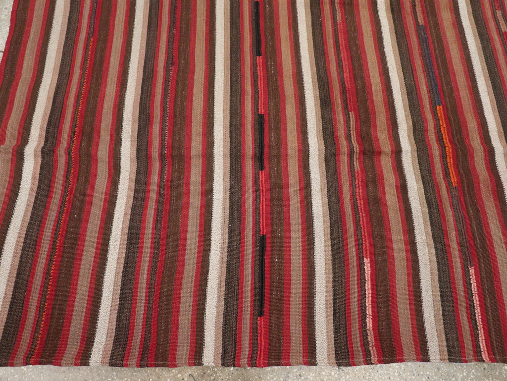 Vintage Turkish Flatweave Kilim Accent Carpet, No.31533 - Gsblank