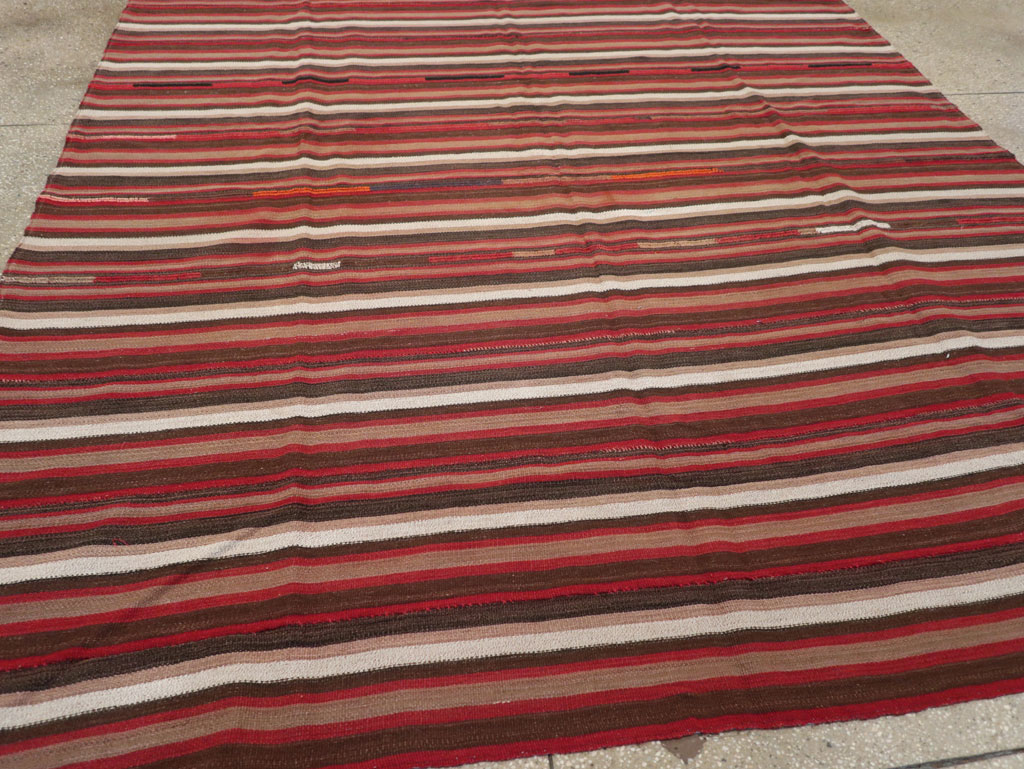 Vintage Turkish Flatweave Kilim Accent Carpet, No.31533 - Gsblank