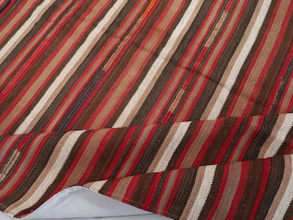 Vintage Turkish Flatweave Kilim Accent Carpet, No.31533 - Gsblank