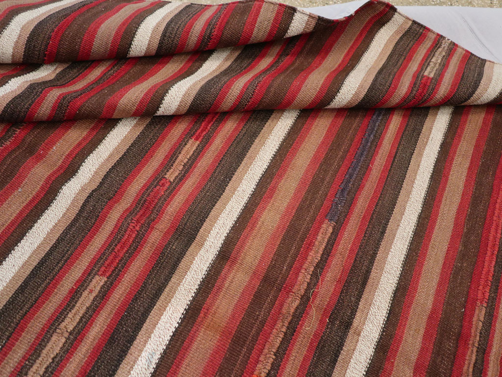 Vintage Turkish Flatweave Kilim Accent Carpet, No.31533 - Gsblank