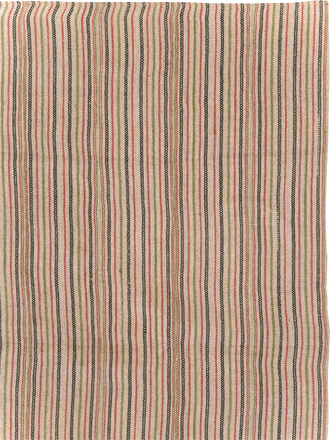 Vintage Turkish Flatweave Kilim Square Room Size Carpet, No.31534 - Gsblank