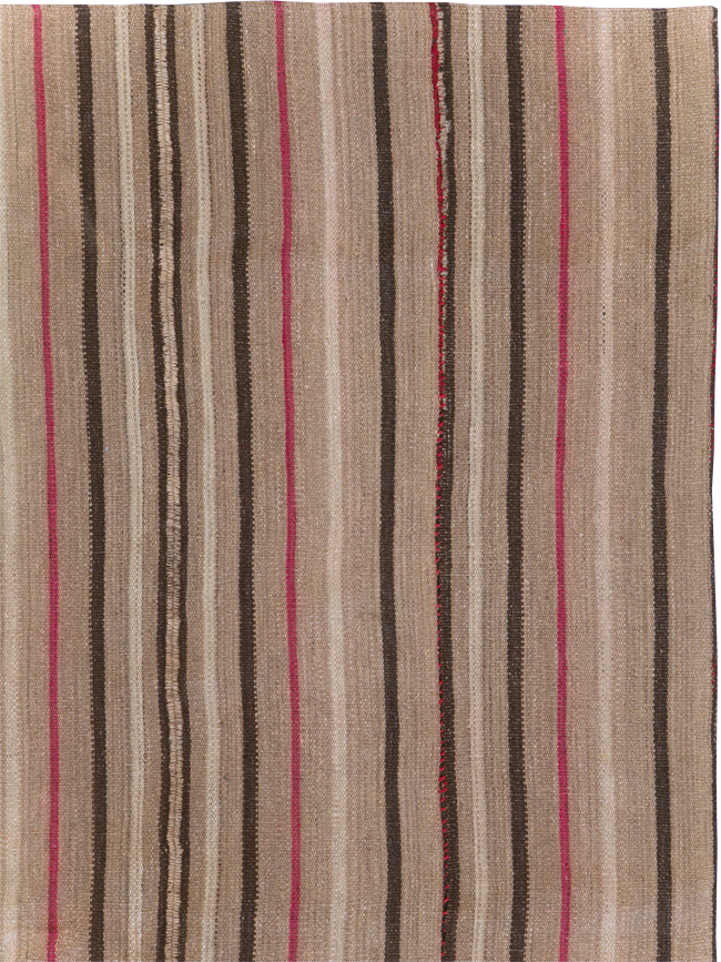 Vintage Turkish Flatweave Kilim Small Room Size Carpet, No.31536 - Gsblank