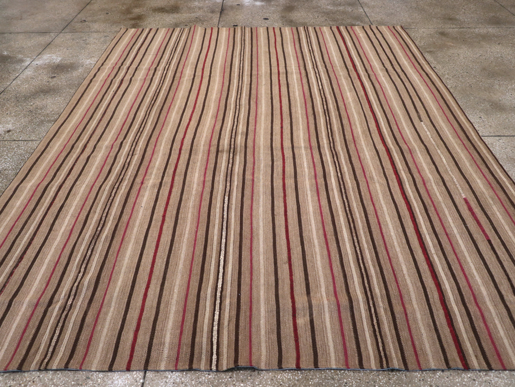 Vintage Turkish Flatweave Kilim Small Room Size Carpet, No.31536 - Gsblank