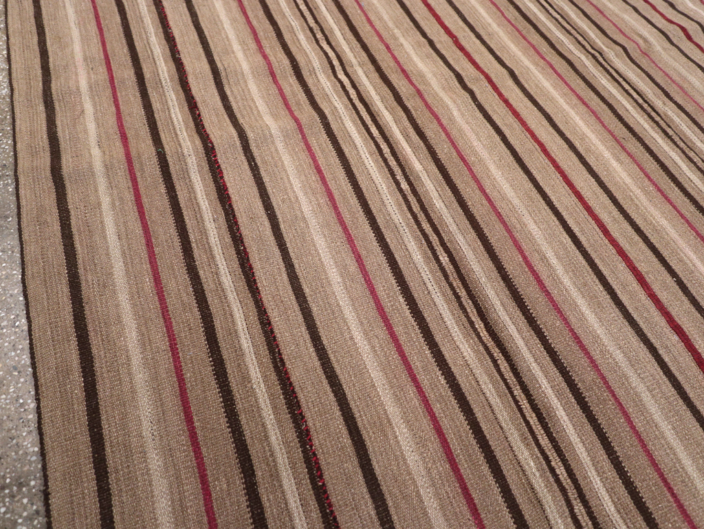 Vintage Turkish Flatweave Kilim Small Room Size Carpet, No.31536 - Gsblank