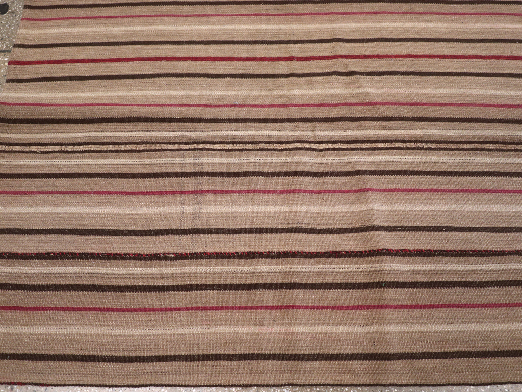 Vintage Turkish Flatweave Kilim Small Room Size Carpet, No.31536 - Gsblank