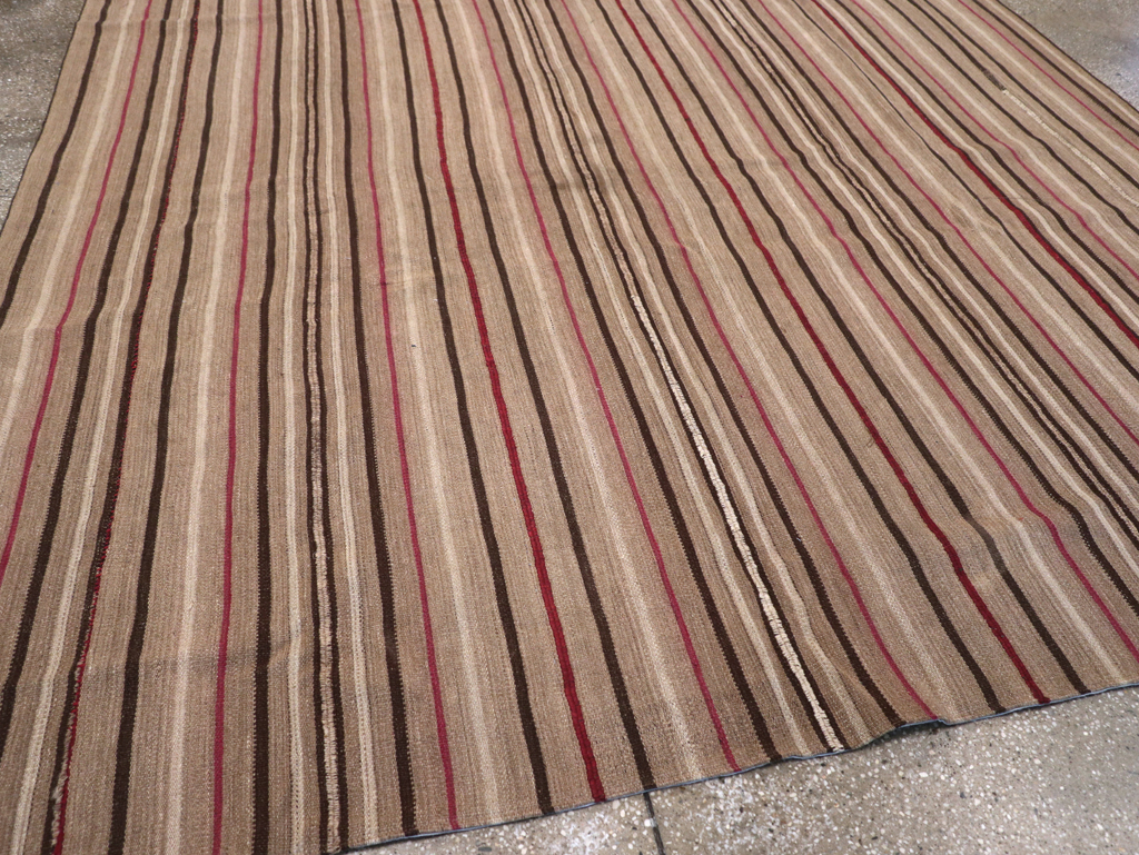 Vintage Turkish Flatweave Kilim Small Room Size Carpet, No.31536 - Gsblank