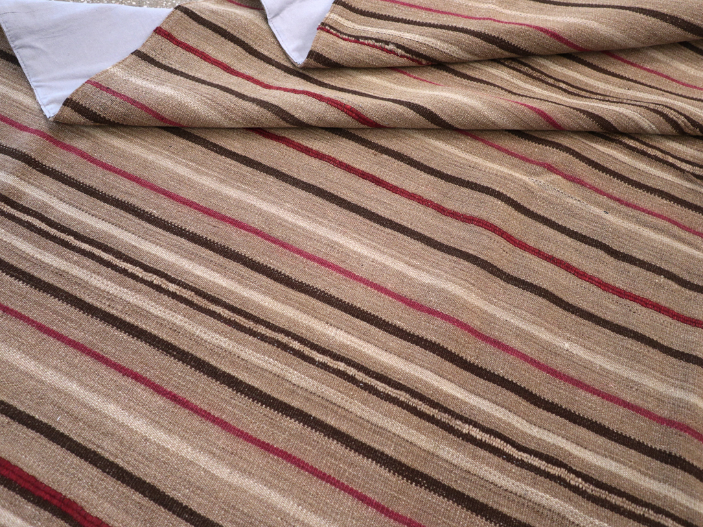 Vintage Turkish Flatweave Kilim Small Room Size Carpet, No.31536 - Gsblank