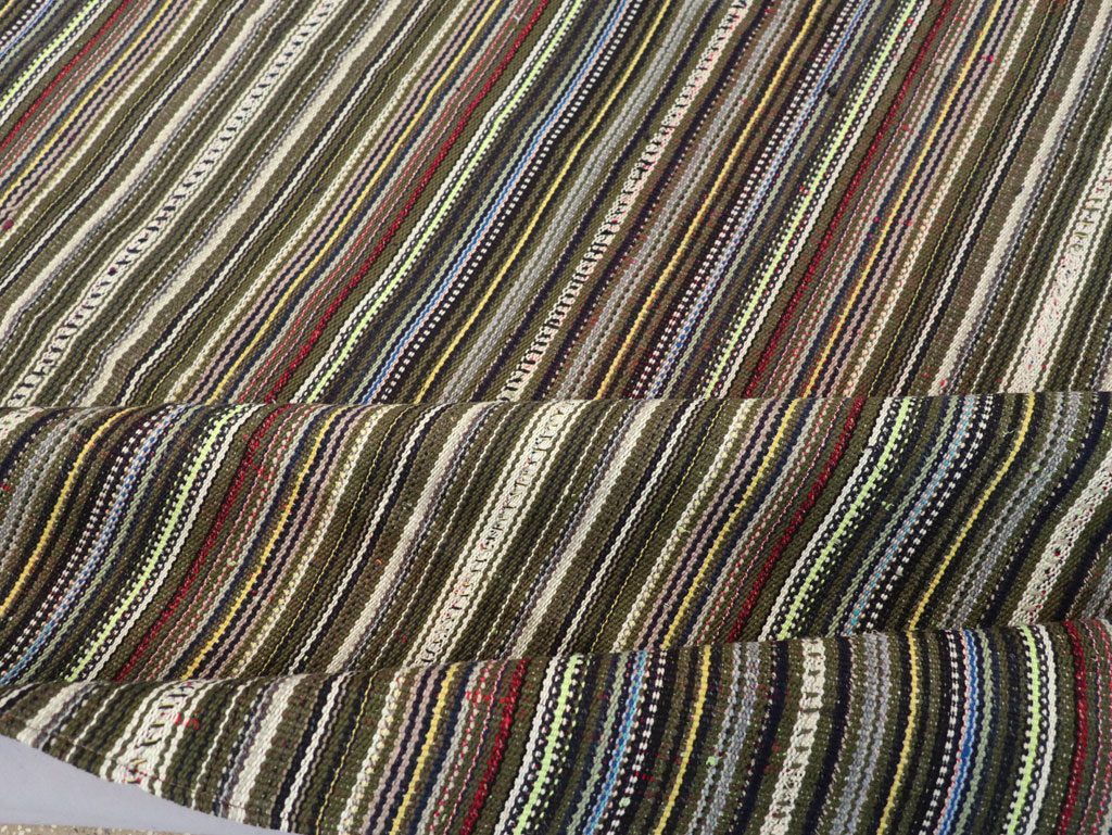 Vintage Turkish Flatweave Kilim Small Room Size Carpet, No.31537 - Gsblank