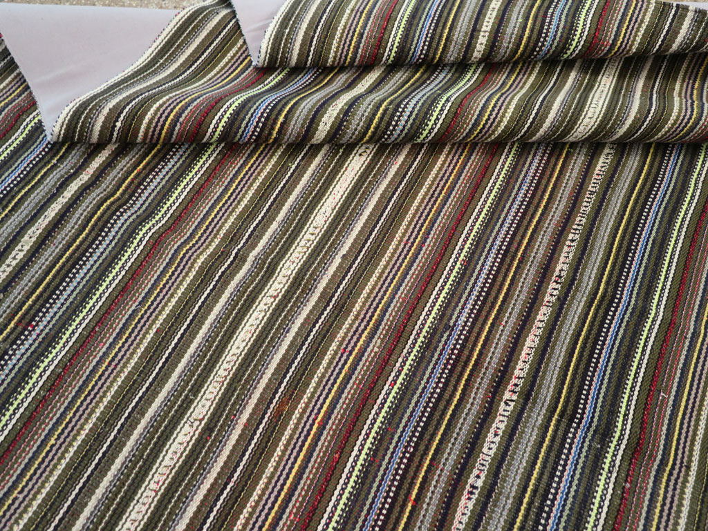 Vintage Turkish Flatweave Kilim Small Room Size Carpet, No.31537 - Gsblank