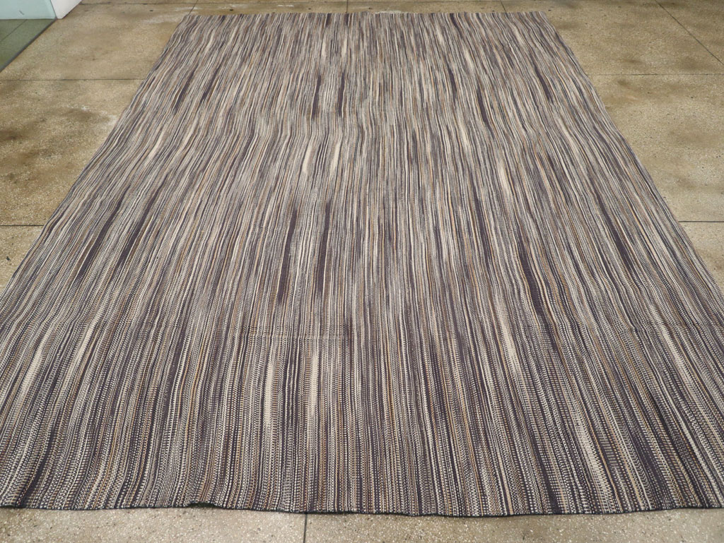 Modern Turkish Flatweave Kilim Room Size Carpet, No.31539 - Gsblank