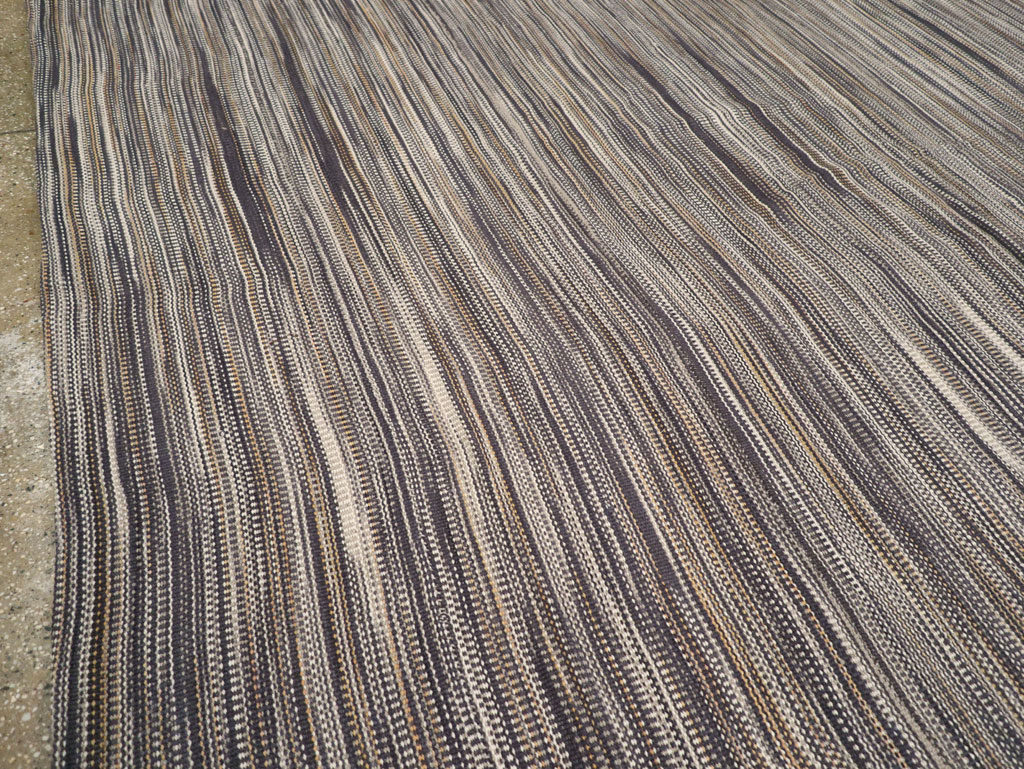 Modern Turkish Flatweave Kilim Room Size Carpet, No.31539 - Gsblank