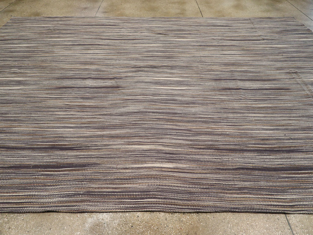 Modern Turkish Flatweave Kilim Room Size Carpet, No.31539 - Gsblank