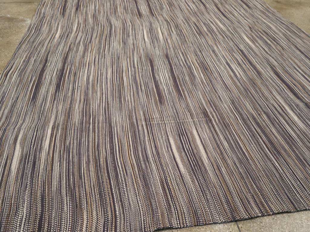 Modern Turkish Flatweave Kilim Room Size Carpet, No.31539 - Gsblank