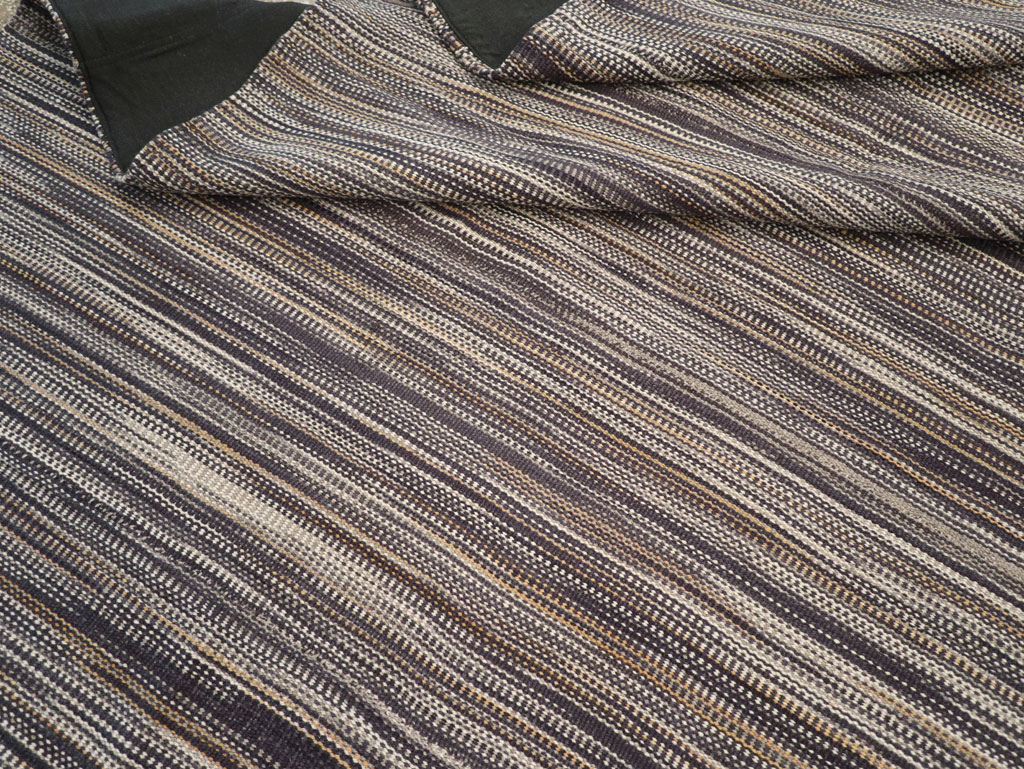 Modern Turkish Flatweave Kilim Room Size Carpet, No.31539 - Gsblank