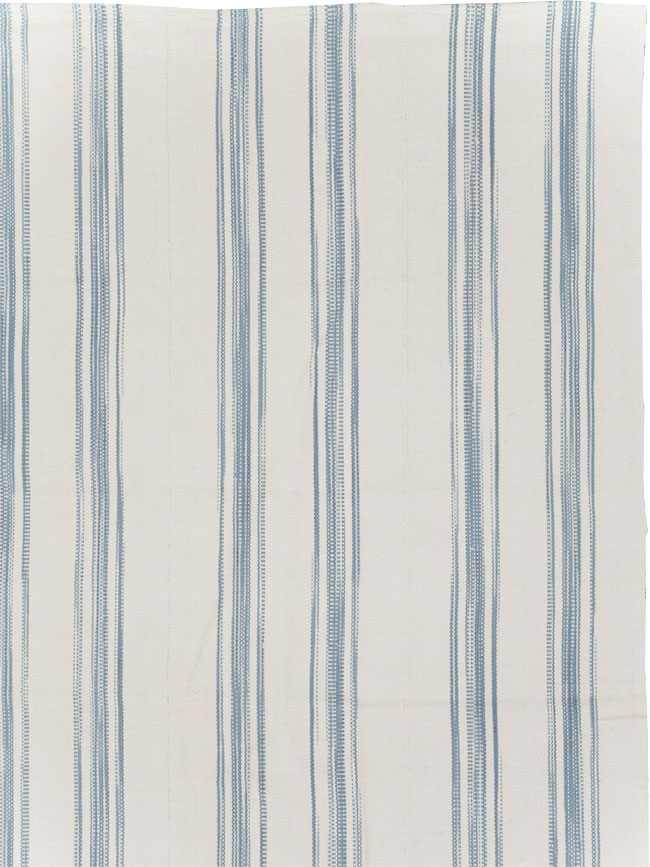 Modern Turkish Flatweave Room Size Carpet, No.31540 - Gsblank