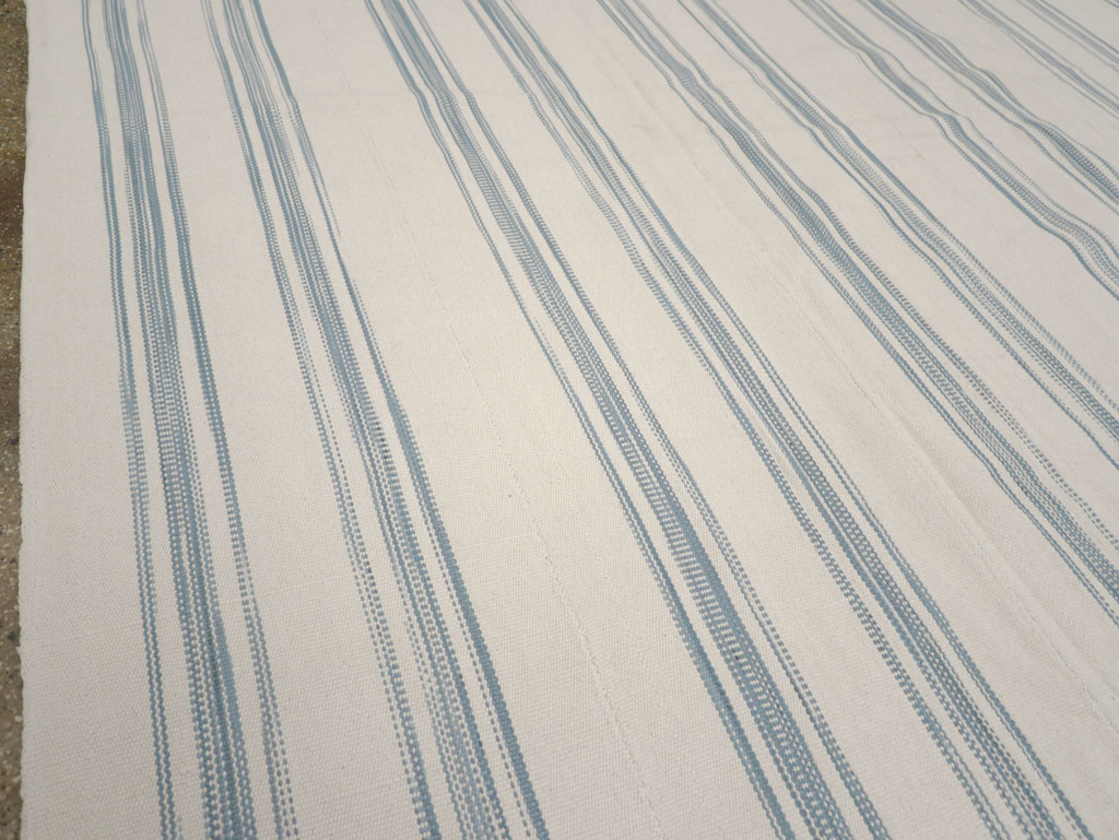 Modern Turkish Flatweave Room Size Carpet, No.31540 - Gsblank