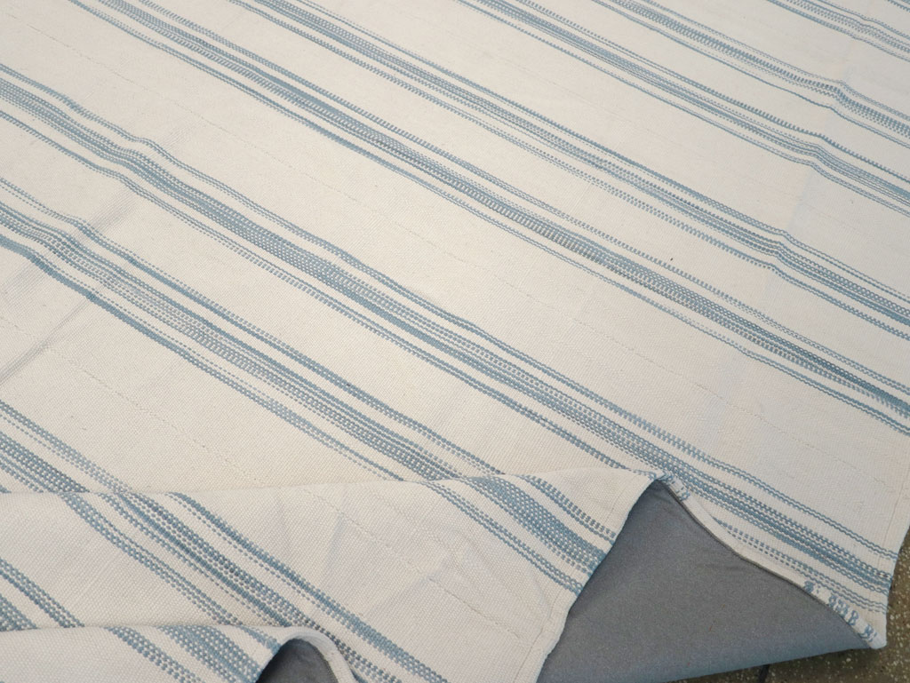 Modern Turkish Flatweave Room Size Carpet, No.31540 - Gsblank