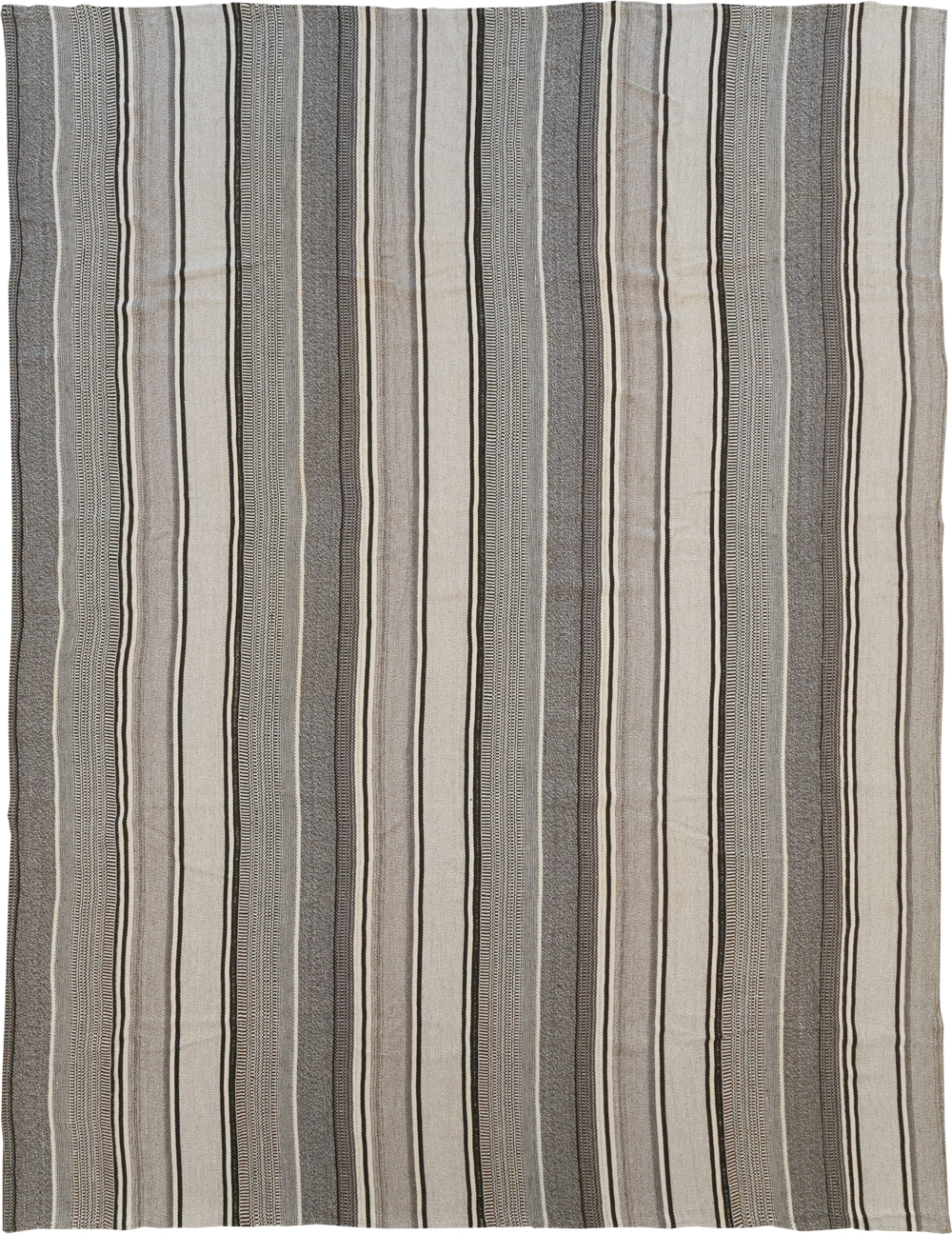 Modern Turkish Flatweave Large Room Size Carpet, No.31541 - Gsblank