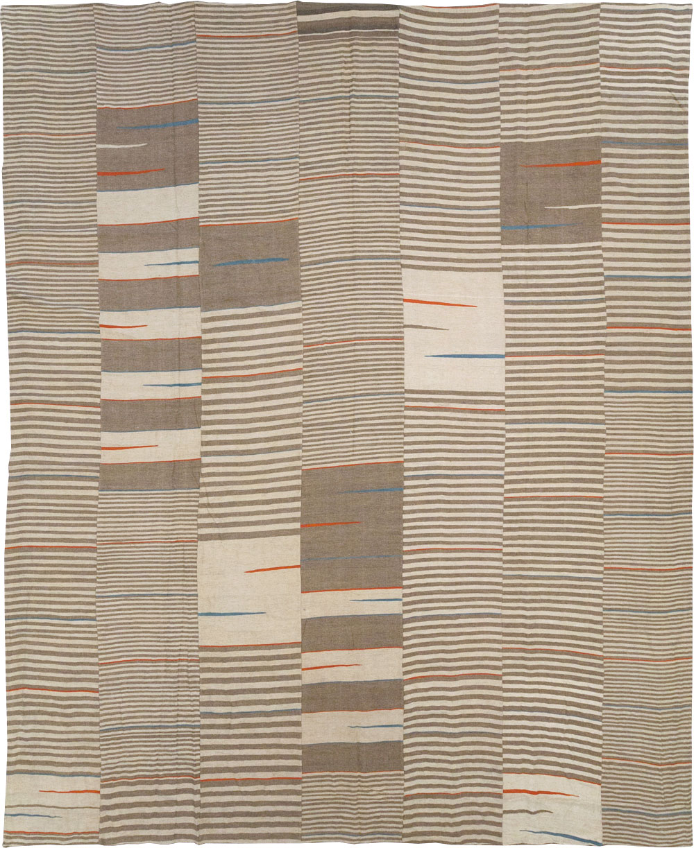 Modern Turkish Flatweave Large Room Size Carpet, No.31543 - Gsblank