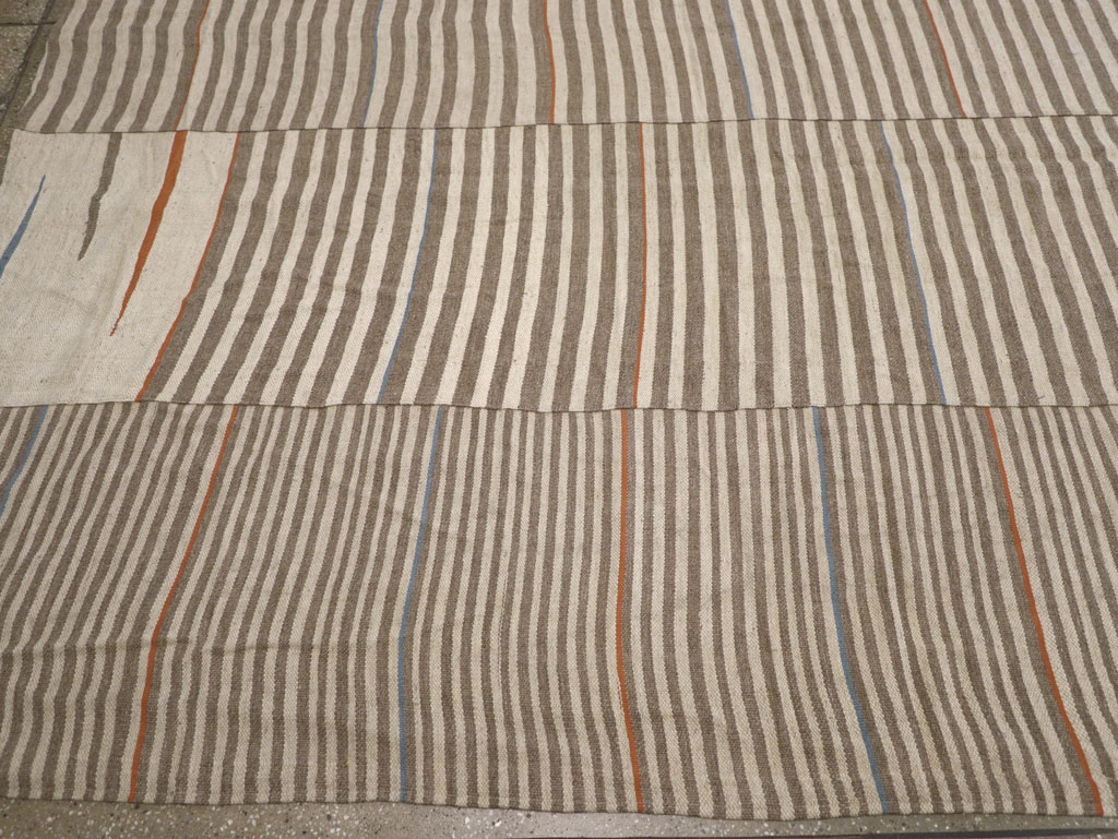 Modern Turkish Flatweave Large Room Size Carpet, No.31543 - Gsblank